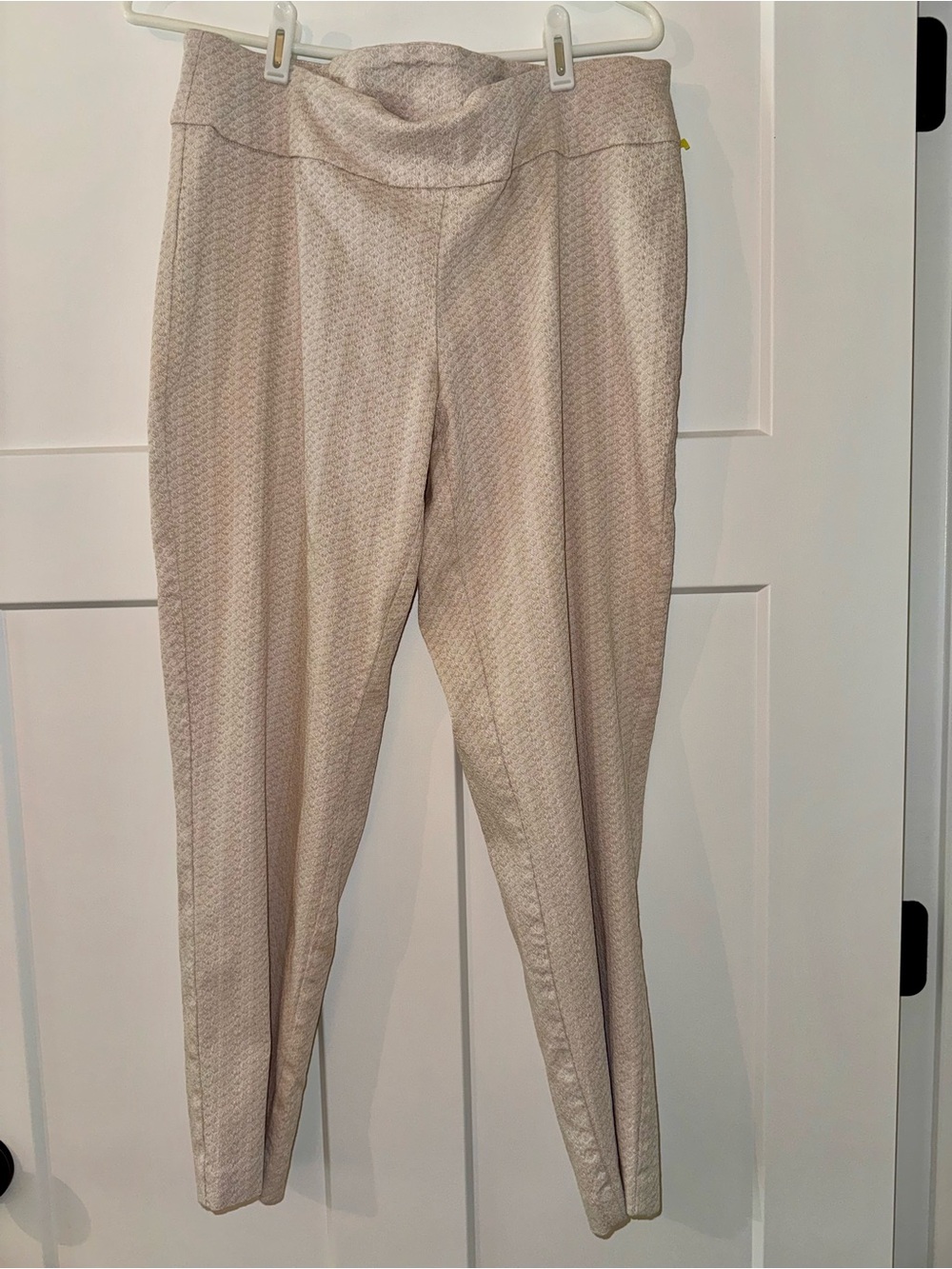 Mario Serrani Stretch Dress Pants Size 14 Pull On Beige Work Pants